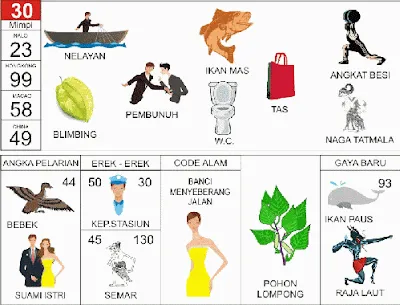 Buku Mimpi Erek Erek 2D Bergambar Nomor 30 Kofitoto - Tafsir Mimpi Terlengkap